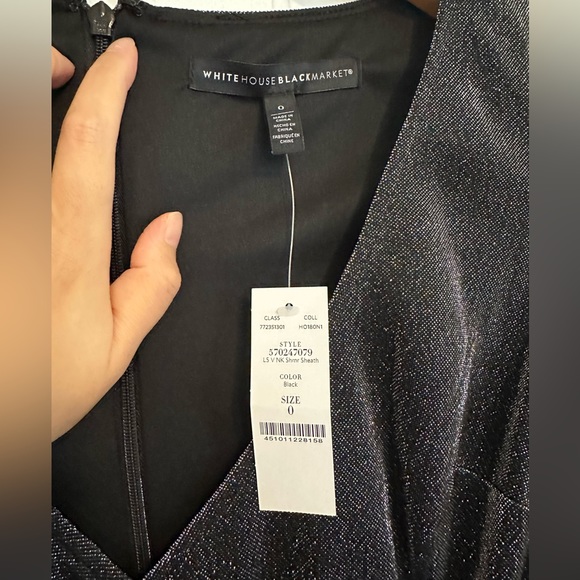 White House Black Market MIDI Party Prom Cocktail Shimmer Dress New with Tag - Picture 3 of 5